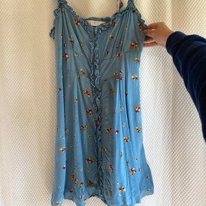 ASTR the Label Floral Blue Mini Dress